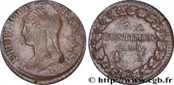 Cinq centimes Dupré, grand module, double frappe 1800 Strasbourg F.115/117 var.