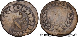 Un décime à l’N couronnée, frappe décentrée 1814 Strasbourg F.131/1 var.