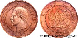 Dix centimes Napoléon III, tête nue 1855 Rouen F.133/22