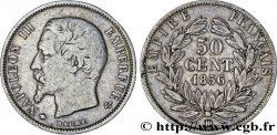 50 centimes Napoléon III, tête nue 1856 Strasbourg F.187/6