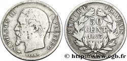 50 centimes Napoléon III, tête nue 1857 Paris F.187/8