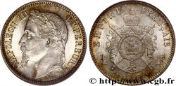 1 franc Napoléon III, tête laurée 1867 Strasbourg F.215/7