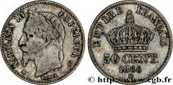 50 centimes Napoléon III, tête laurée 1864 Strasbourg F.188/3 TB30 