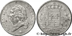 5 francs Louis XVIII, tête nue 1822 Paris F.309/68 SUP60 