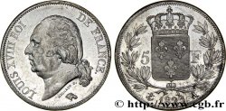 5 francs Louis XVIII, tête nue 1823 Paris F.309/76