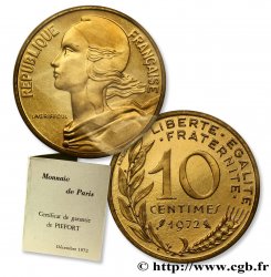 Piéfort Br-Al de 10 centimes Marianne 1972 Paris F.144/12P FDC70 