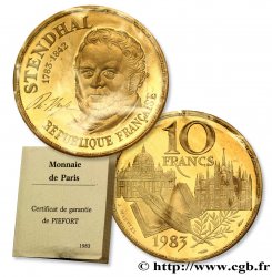 Piéfort Cu-Ni de 10 francs Stendhal 1983 Pessac F.368/2P