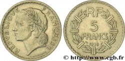 5 francs Lavrillier, nickel 1938  F.336/7