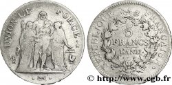 5 francs Union et Force, Union serré, seulement glands intérieurs 1803 Paris F.288/191