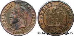 Un centime Napoléon III, tête laurée 1870 Paris F.103/8