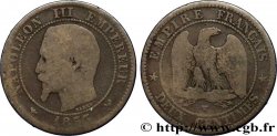 Deux centimes Napoléon III, tête nue 1853 Lille F.107/8 B6 