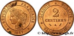 2 centimes Cérès 1887 Paris F.109/13 SUP60 