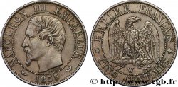 Cinq centimes Napoléon III, tête nue 1855 Lille F.116/28