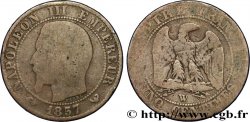 Cinq centimes Napoléon III, tête nue 1857 Lille F.116/43