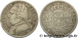 5 francs Louis XVIII, buste habillé 1814 Paris F.308/1