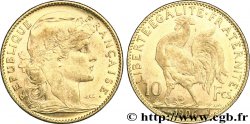 10 francs or Coq 1906 Paris F.509/7 SUP55 
