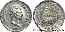 Quart (de franc) Napoléon Empereur, Calendrier grégorien 1806 Paris F.159/1