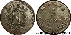 5 cent. Anvers à l’N, frappe de l’arsenal de la marine 1814 Anvers F.115C/1