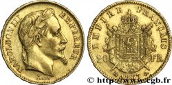 20 francs or Napoléon III, tête laurée, petit BB 1867 Strasbourg F.532/16