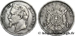 5 francs Napoléon III, tête laurée, monnaie satirique 1870 Paris F.331/16 var.