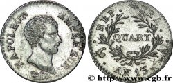 Quart (de franc) Napoléon Empereur, Calendrier révolutionnaire 1805 Paris F.158/8