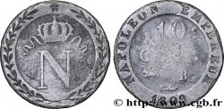 10 cent. à l&nbsp;N couronnée 1809 Rouen F.130/11 B12 