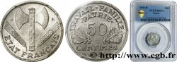 50 centimes Francisque, légère 1943 Beaumont-Le-Roger F.196/2