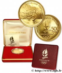 Belle Épreuve Or 500 francs - Ski alpin / Descente du Mont-Blanc 1989 Paris F.1801 1