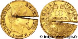 Faux de 10 francs or Napoléon III, tête laurée 1868 Paris F.507A/17 var. TTB50 