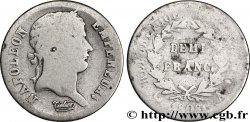Demi-franc Napoléon Ier tête laurée, République française 1808 Paris F./