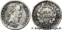Demi-franc Napoléon Ier tête laurée, Empire français 1812 Lille F.178/48