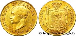 40 lire or Napoléon Empereur et Roi d’Italie, 1er type, tranche en relief 1808 Milan VG.1311 