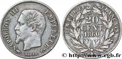 20 centimes Napoléon III, tête nue 1860 Paris F.148/13 TB35 