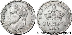 50 centimes Napoléon III, tête laurée 1864 Paris F.188/2 TTB50 