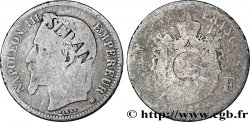 1 franc Napoléon III, tête laurée, contremarqué SEDAN 1867 Strasbourg F.215/7 var.