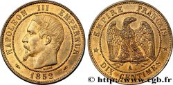 Dix centimes Napoléon III, tête nue 1852 Paris F.133/1 SUP61 