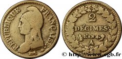 2 décimes Dupré 1796 Paris F.145/1 TB15 