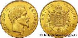 100 francs or Napoléon III, tête nue 1859 Strasbourg F.550/8
