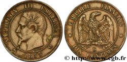 Dix centimes Napoléon III, tête nue 1853 Rouen F.133/3 TTB45 