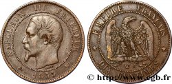 Dix centimes Napoléon III, tête nue 1855 Lille F.133/33