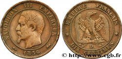 Dix centimes Napoléon III, tête nue 1856 Lyon F.133/37 TB35 