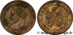 Deux centimes Napoléon III, tête laurée 1861 Paris F.108/1