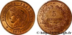 5 centimes Cérès 1871  Paris F.118/2 SPL63 
