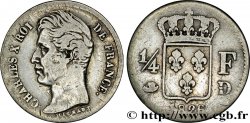 1/4 franc Charles X 1826 Lyon F.164/4 TB20 