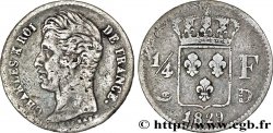 1/4 franc Charles X 1829 Lyon F.164/32 VF25 