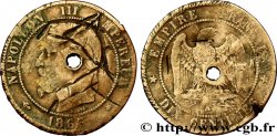 Dix centimes Napoléon III, tête laurée, satirique 1863 Paris F.134/10 var.