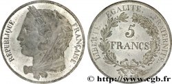 Concours de 5 francs, essai en étain attribué à Gayrard 1848 Paris VG.3075 var.