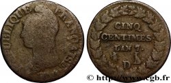 Cinq centimes Dupré, grand module 1799 Lyon F.115/68