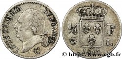 1/4 franc Louis XVIII 1817 Bayonne F.163/6 TB30 