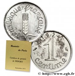Piéfort argent de 1 centime Épi 1974 Pessac F.106/25P